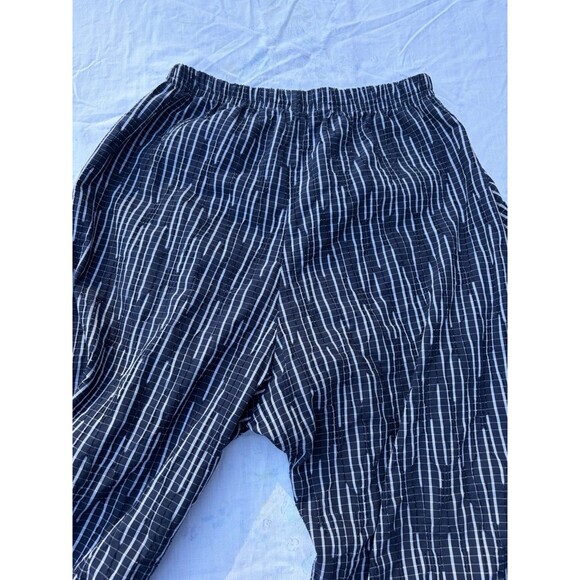 DRESS TO KILL by Jane Mohr Wide-Leg Harem Pants, Navy/Gray Striped, Size 1 - Picture 9 of 16